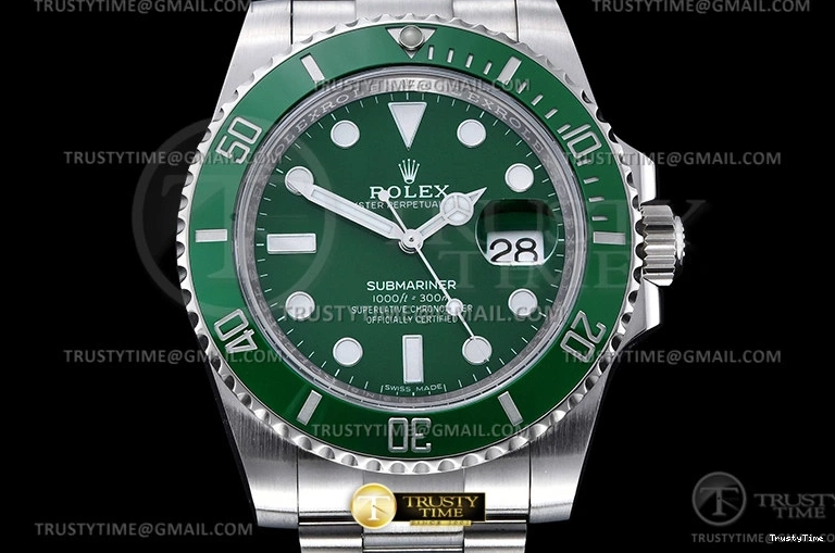 0725 ROLSUB0417B – Submariner 116610LV 904L SS SS Grn CLEAN V2 VS Stretchable 1048